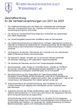 Geschäftsordnung für die Vertreterversammlungen von 2021 bis 2025